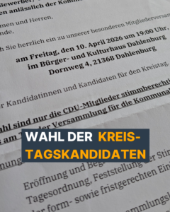 CDU stellt Kreistagslisten auf
